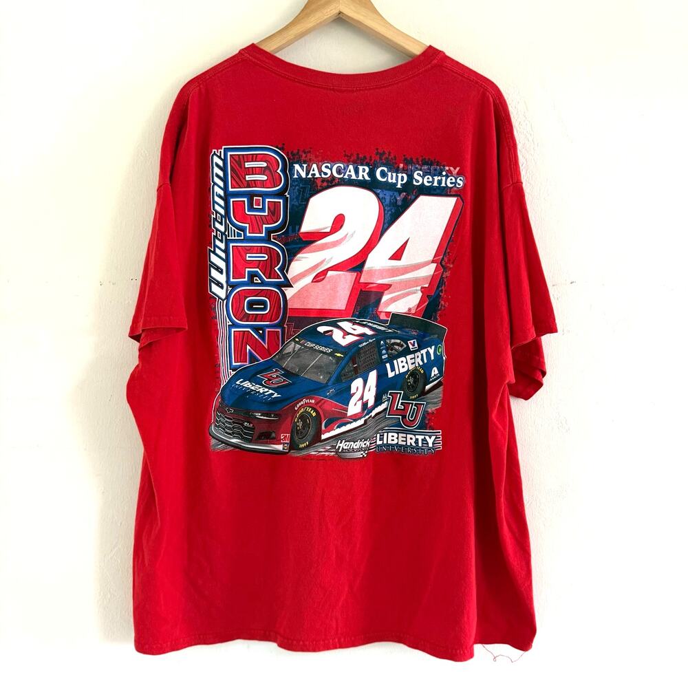 NASCAR William Byron #24 Hendricks Motorsports Red T Shirt Red Size XXXLarge
